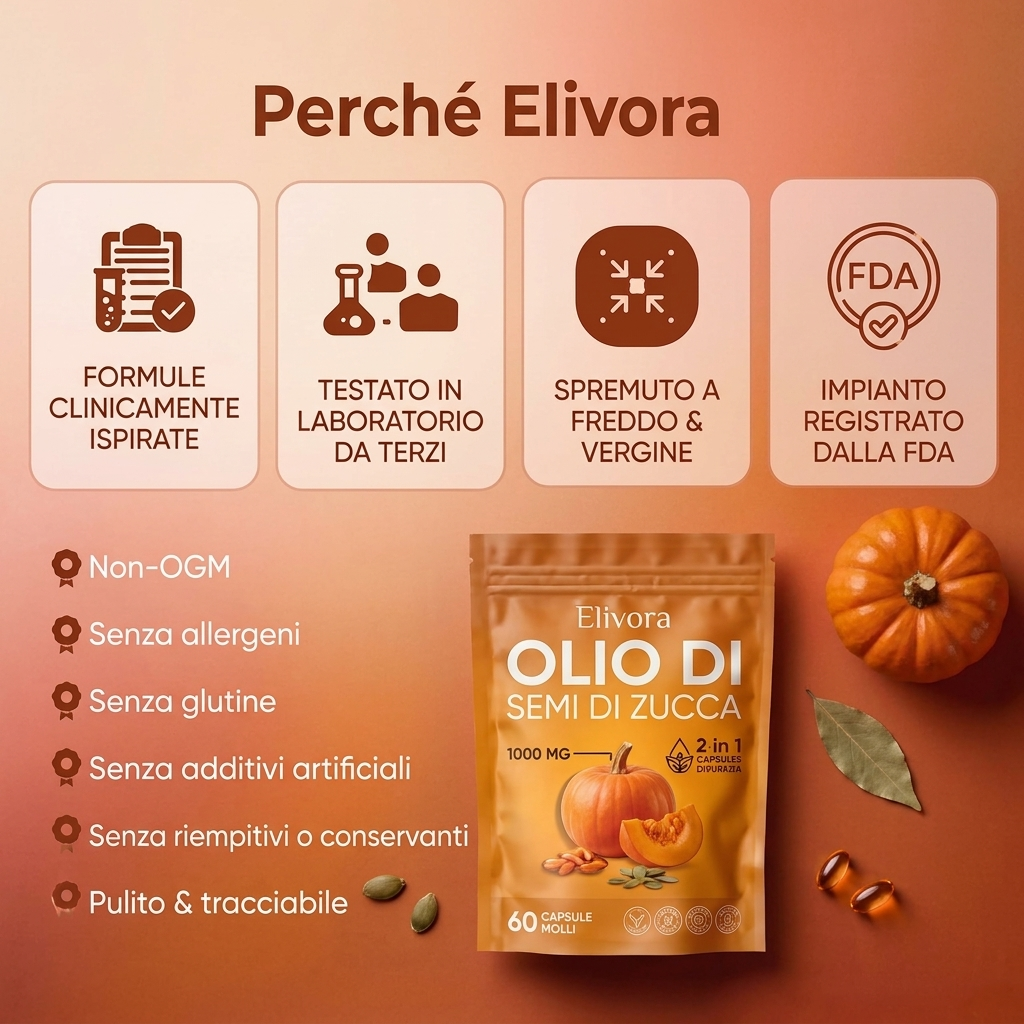 Elivora - Capsule morbide per la prostata e l'apparato urinario